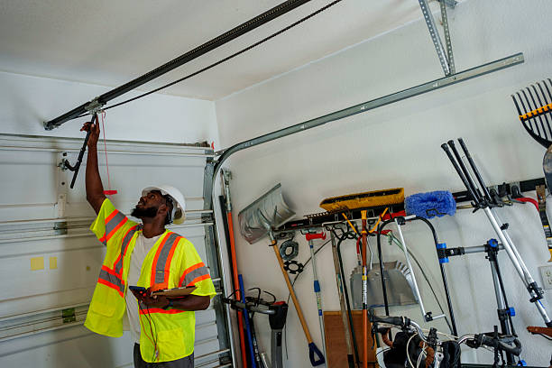 Professional Garage Door Panel Replacement technician working in Mitchell County County, NC